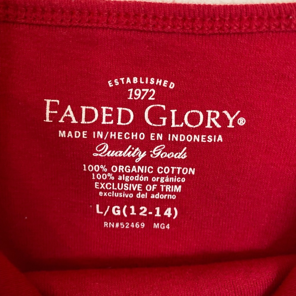 Faded Glory Organic cotton Red Slim Camisole Tank Top size large - Picture 2 of 7